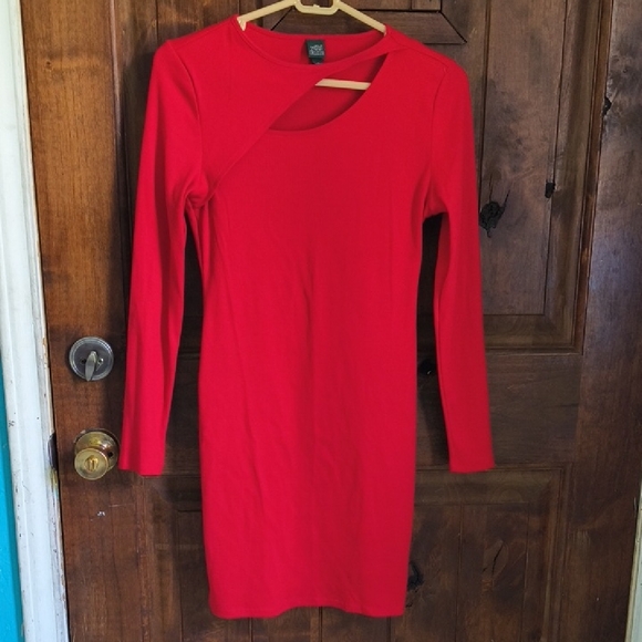 wild fable Dresses & Skirts - Wild Fable Vibrant Red Long Sleeve Dress